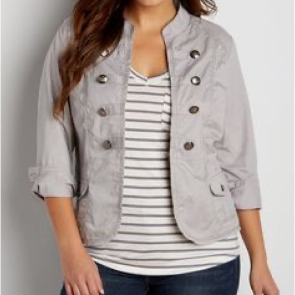💝5/$20 Maurices Light Gray Utility Jacket